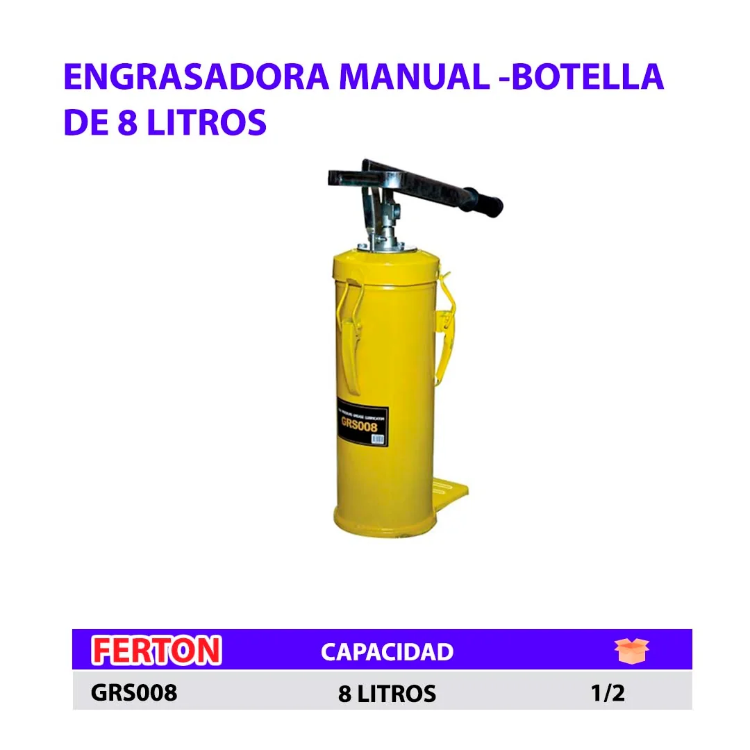 ENGRASADORA MANUAL BOTELLA 8L FERTON