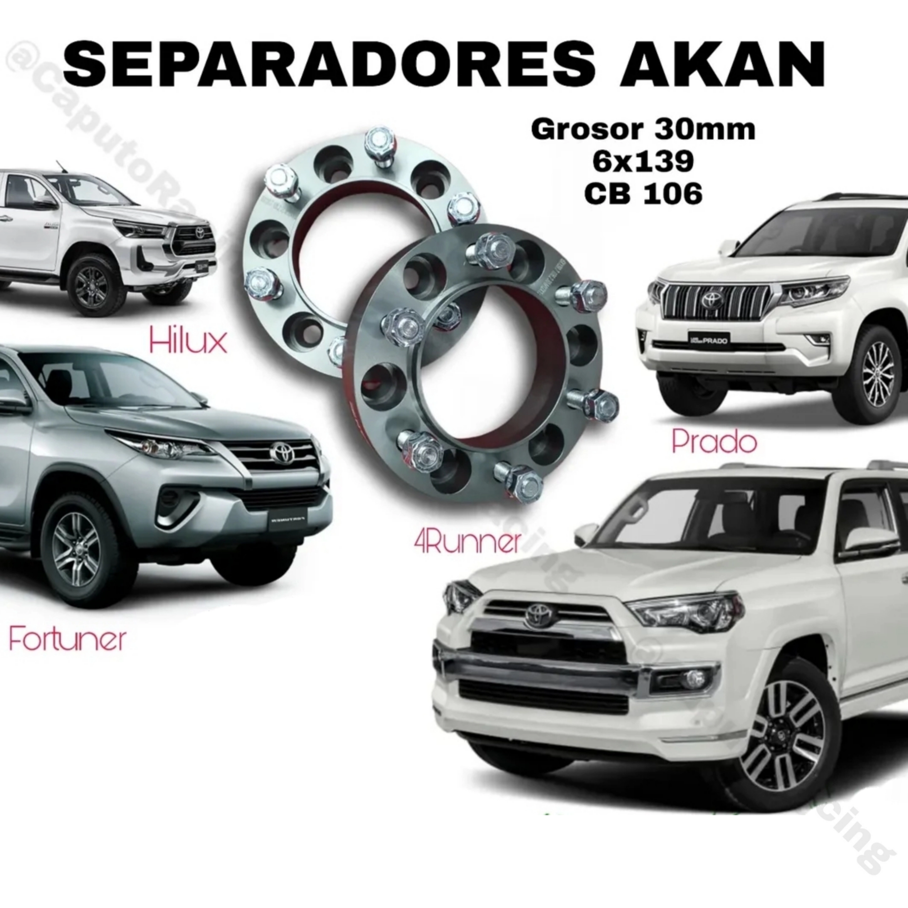 SEPARADORES TOYOTA 4RUNNER HILUX HIGHLANDER FORTUNER