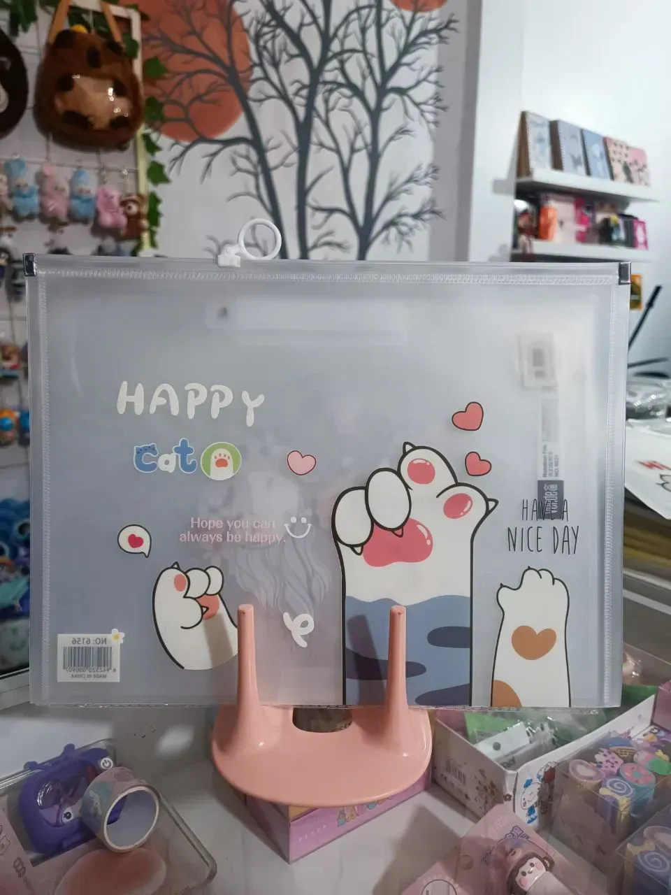 Carpeta tipo sobre. PATITA GATO KAWAII