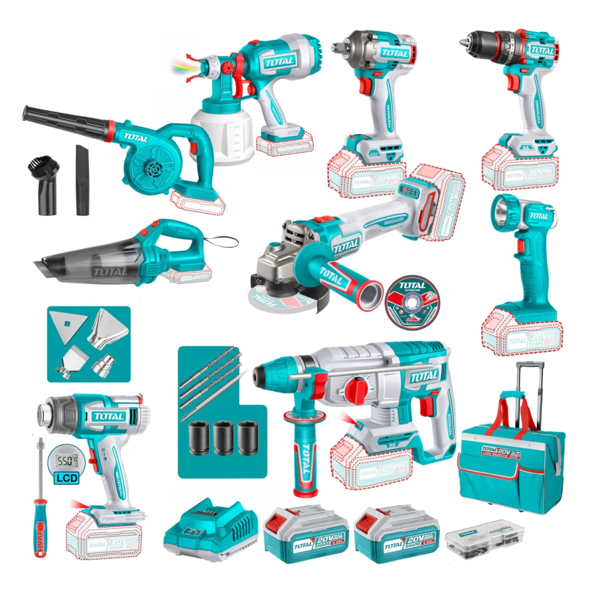 Mega combo 9 en 1 industrial total SKU: COMBO-TOTAL-3