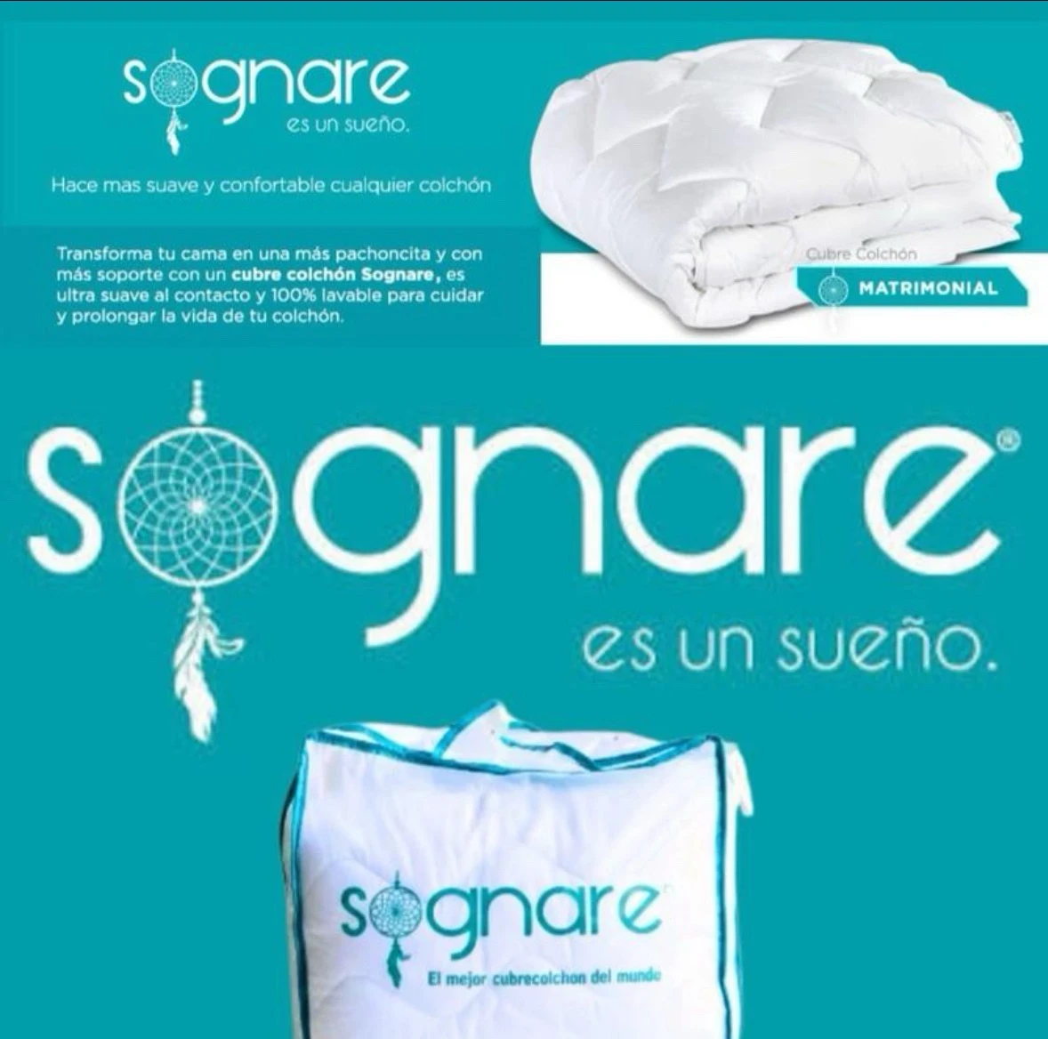 Cubre colchon matrimonial comfort tipo sognare 4