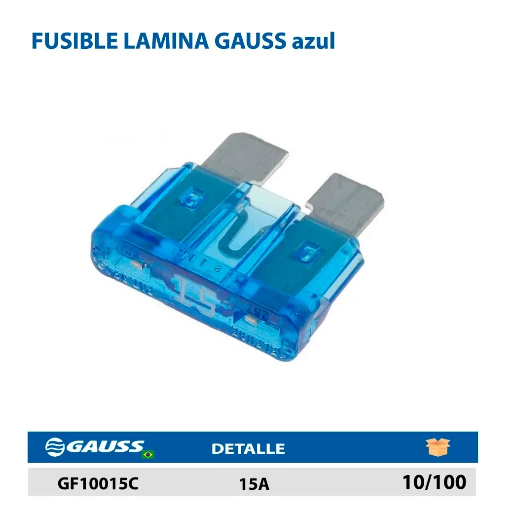 FUSIBLE LAMINA GAUSS azul 15A