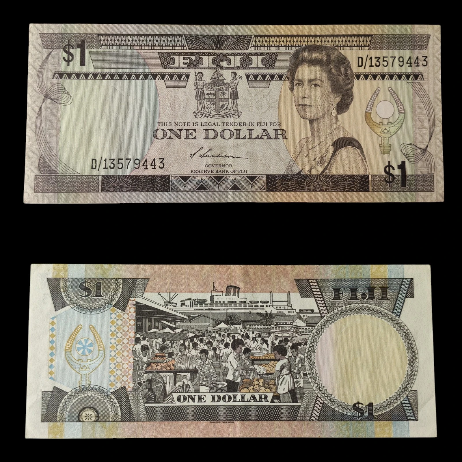 ° Fiji 1 Dólar Circulado 