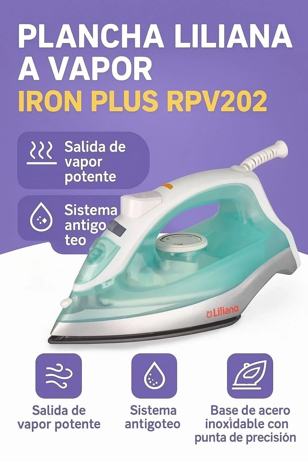 PLANCHA A VAPOR LILIANA 
