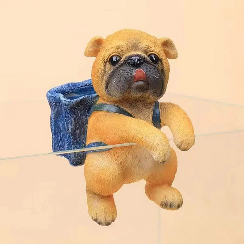 Adorno de Resina Perro Mochilero 6.5*10*12cm Aq-649 2
