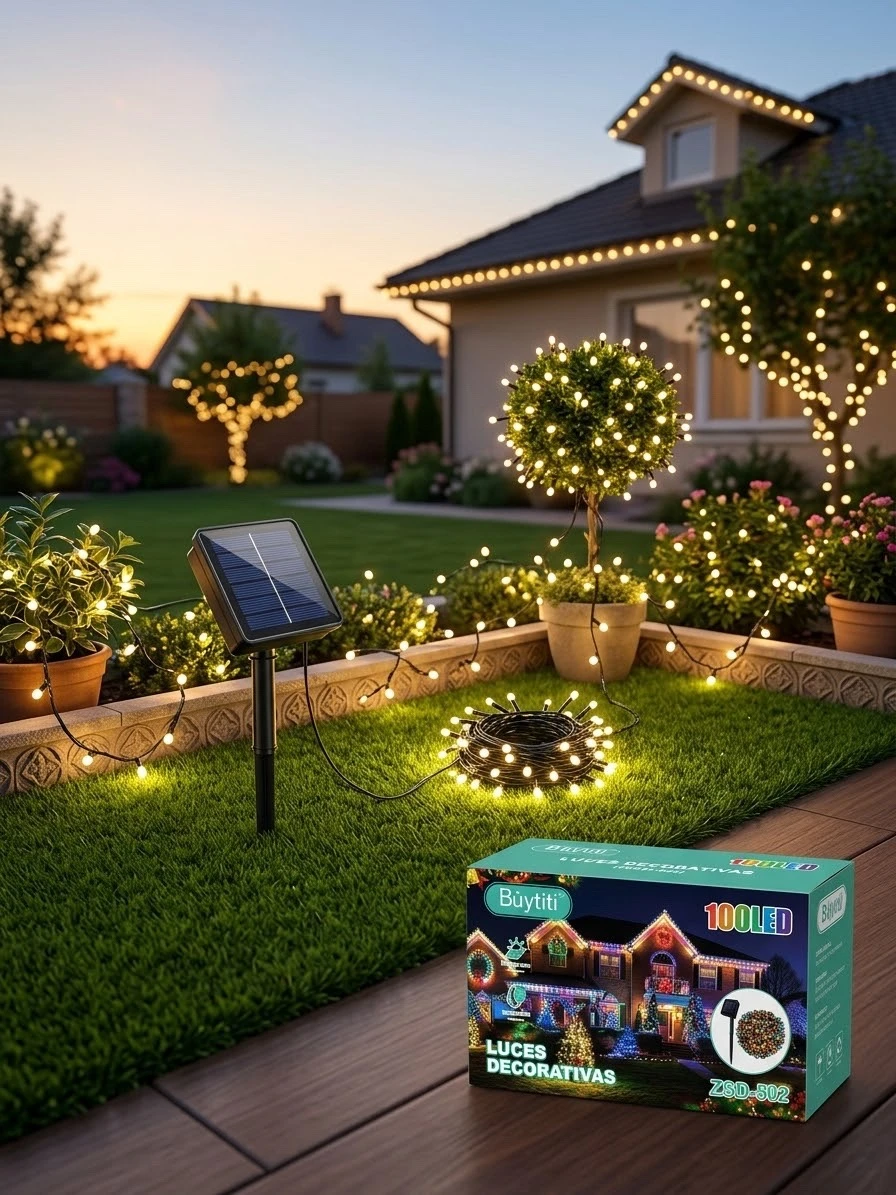 SERIE SOLAR DE 10 METROS CON 100 LUCES LED