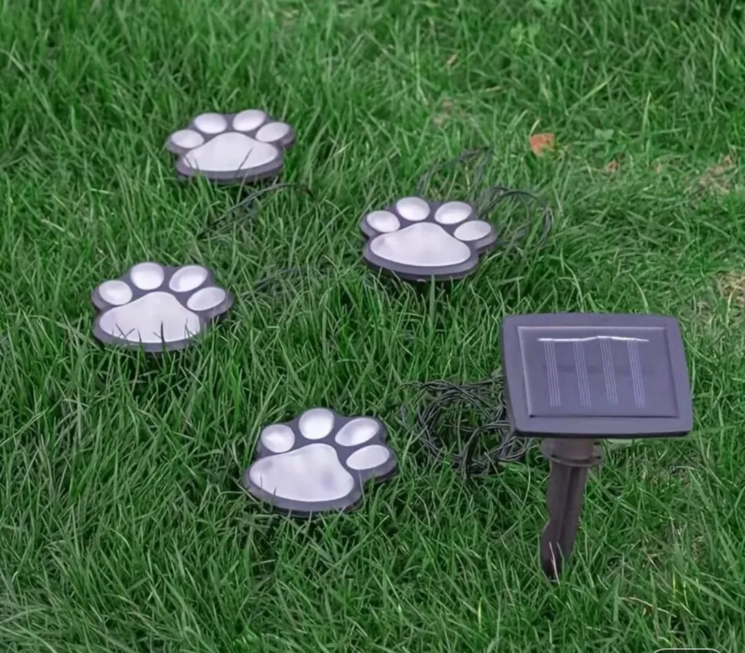 juego de luces solares huellitas 