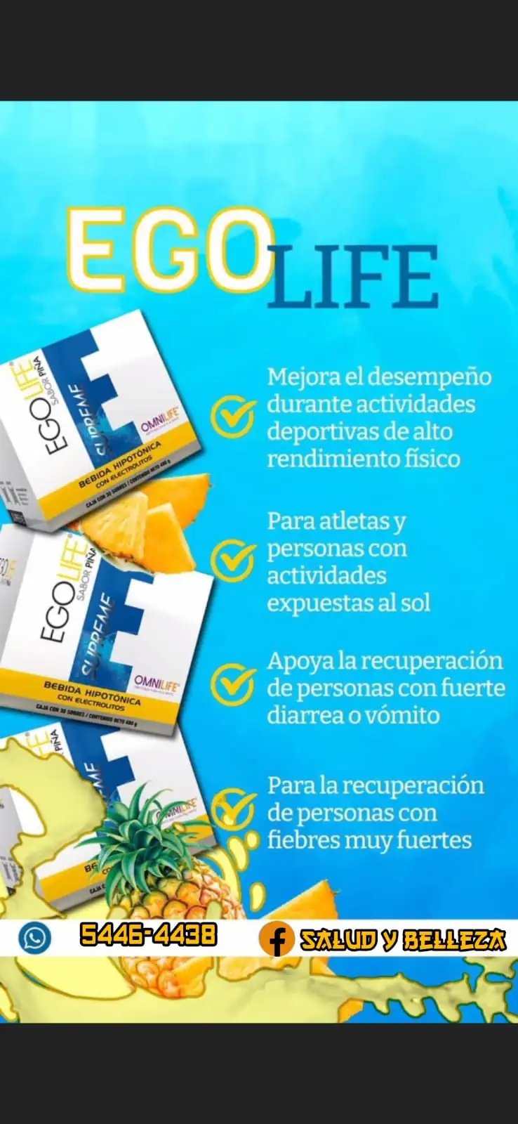 Ego life con sabor a piña C/30 Sobres