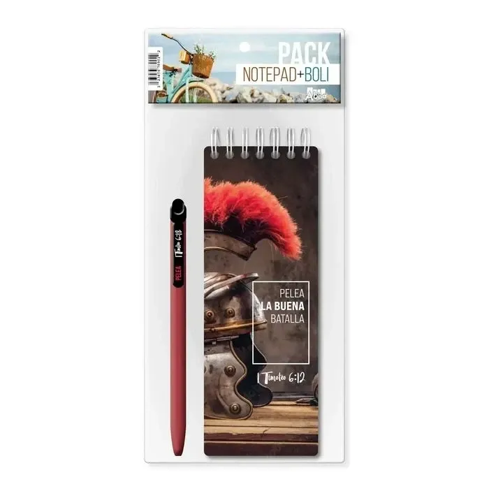Libreta larga con lapicero Pelea 2
