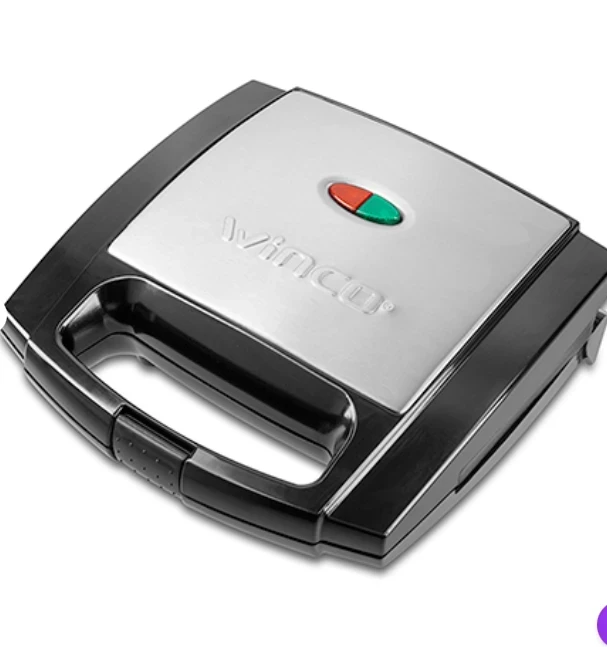SANDWICHERA TOSTADORA ELECTRICA WINCO ANTIADHERENTE