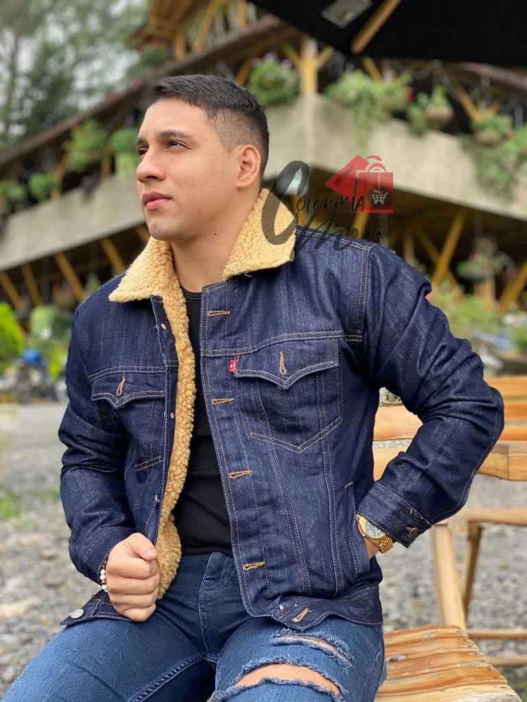 Chaqueta caballero en Jean ovejera 6