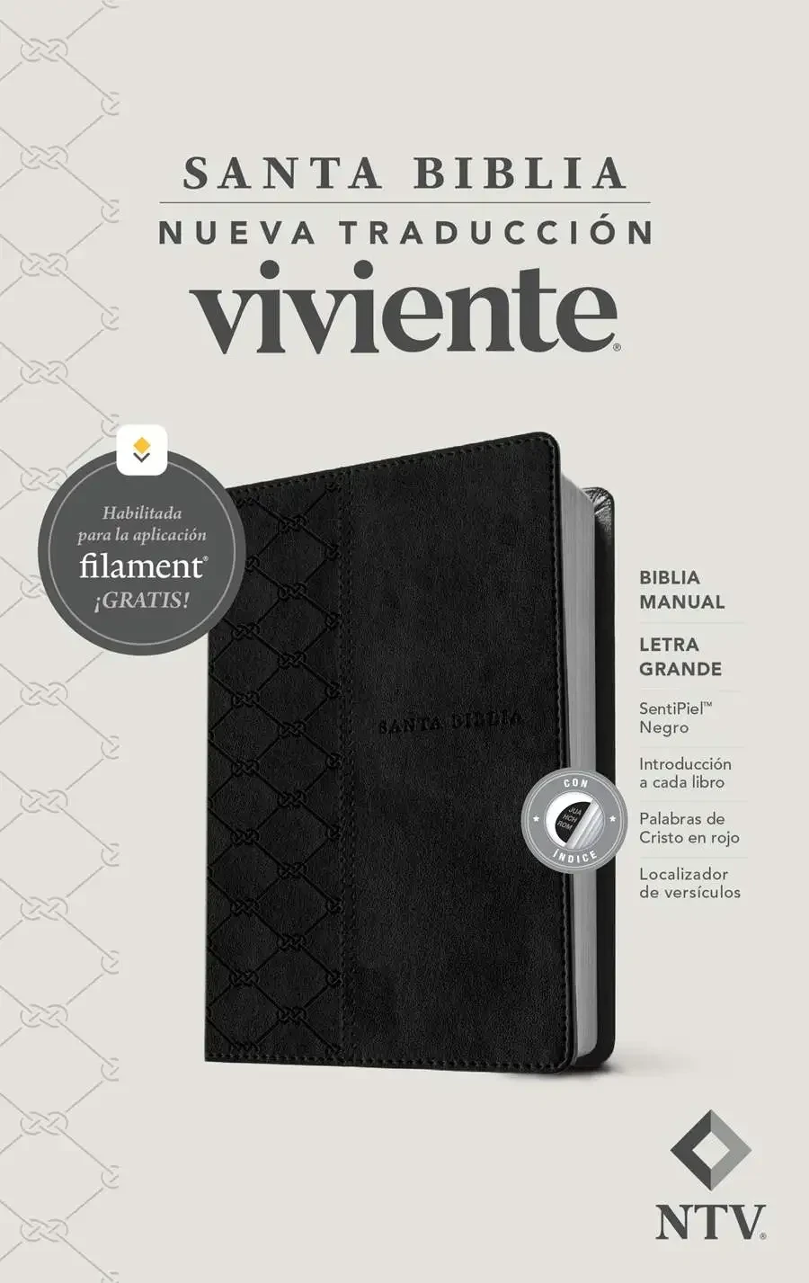 Biblia manual NTV negra indice letra grande filament 2