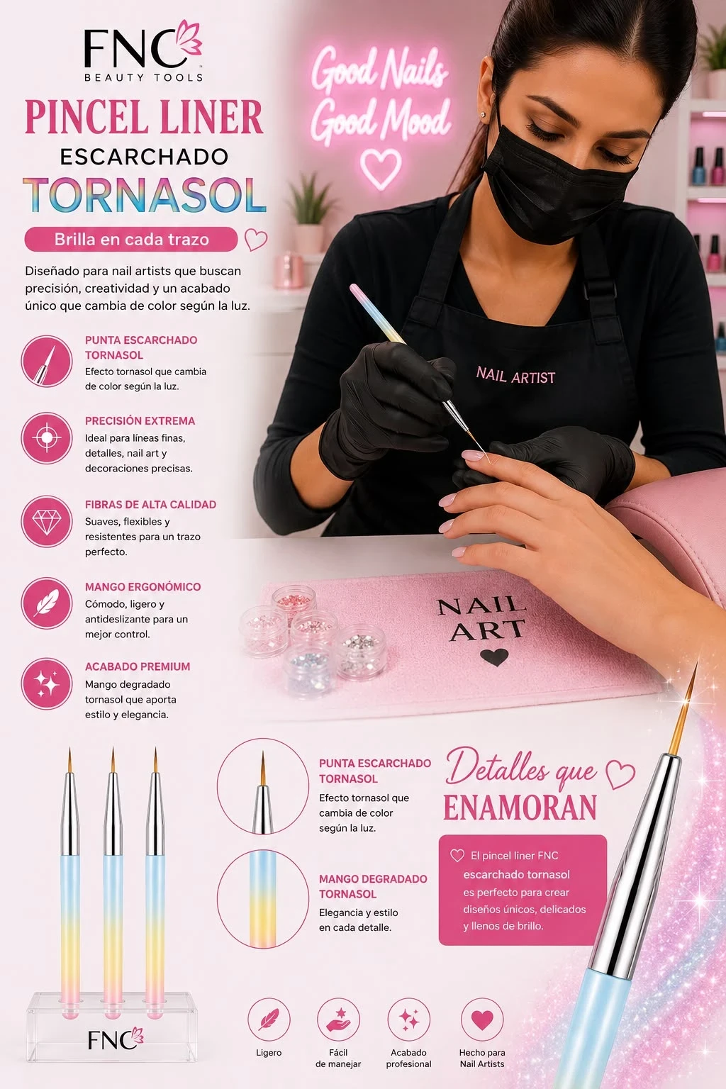 fnc set x3 pincel lainer escarchado tornasol.jfif