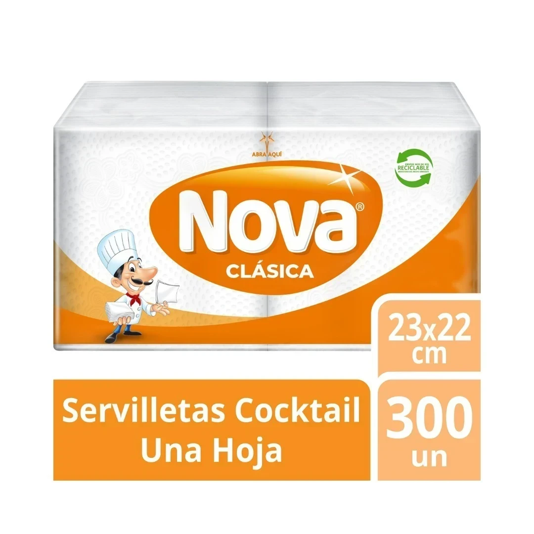 SERVILLETA COCKTAIL 300UN NOVA