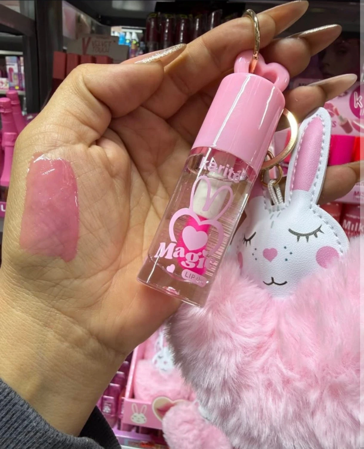 Lip oil Magic de llavero conejito 🥰💖 5
