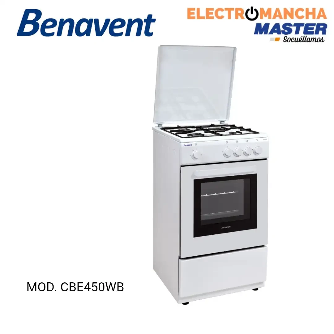 COCINA BENAVENT CBE450WB 50X56 4 FUEGOS BUTANO