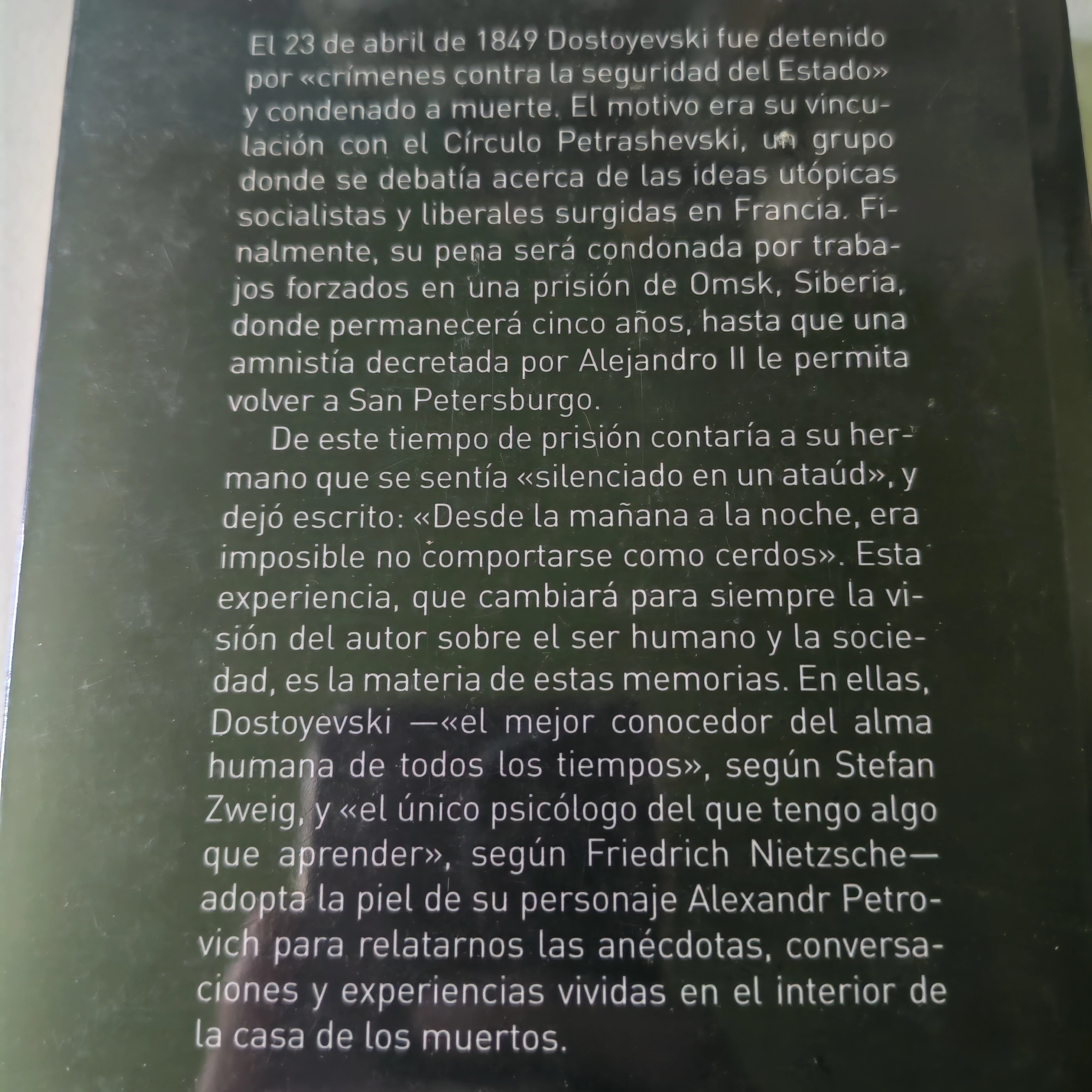 La casa de los muertos, Fiodor Dostoyevski  2