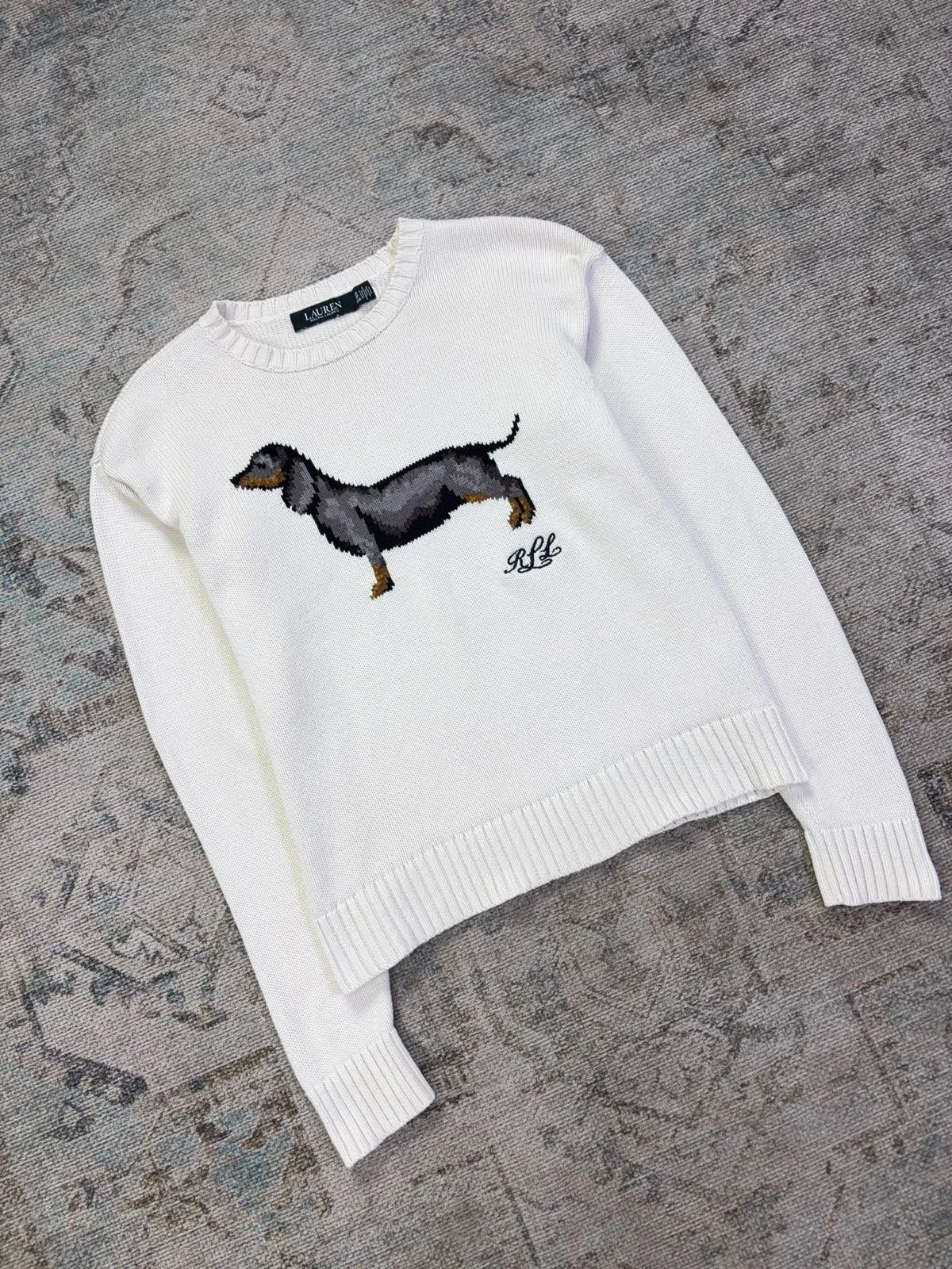 LAUREN RALPH LAUREN DACHSHUND KNIT SWEATER 7