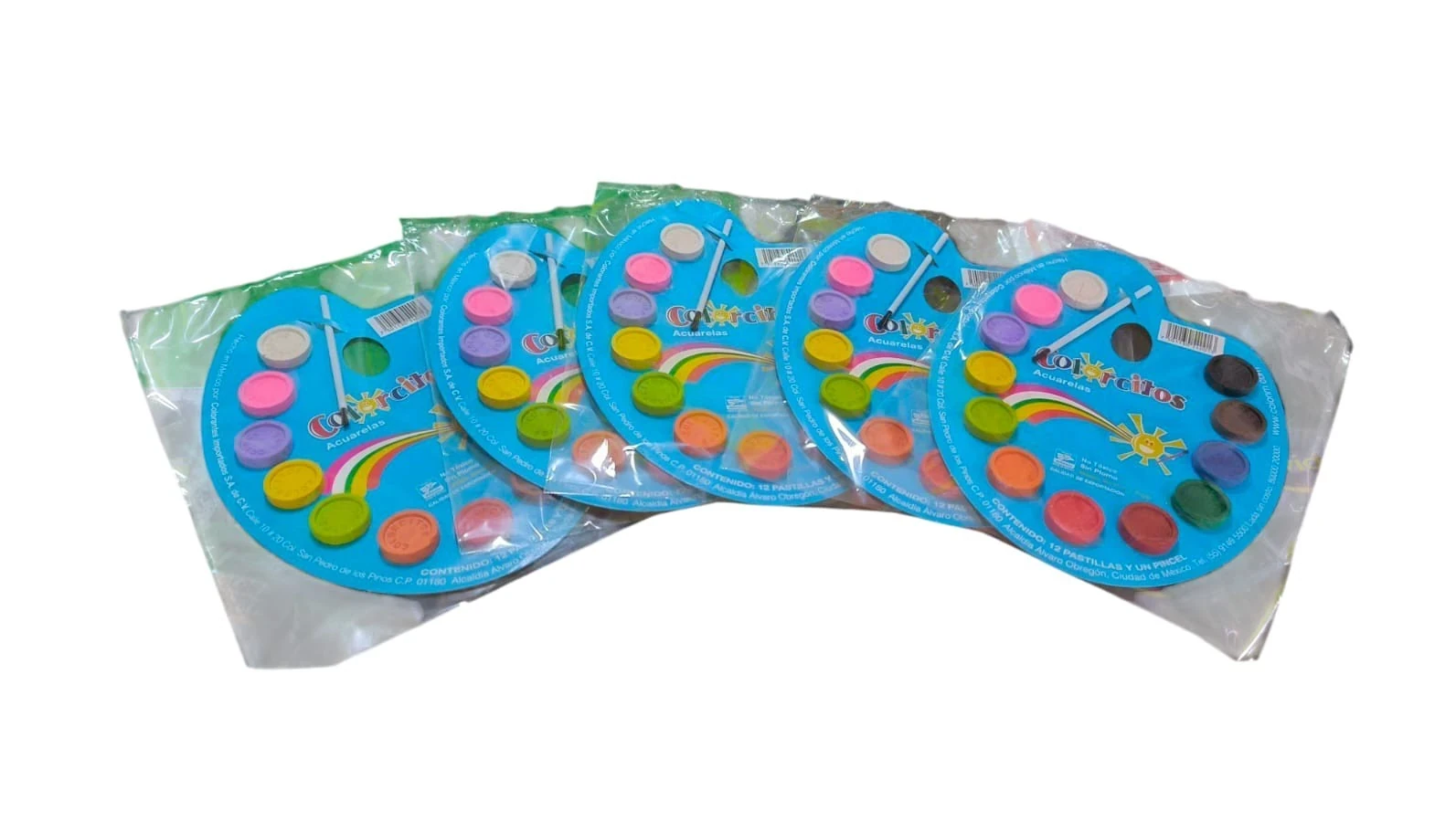 ACUARELA 12 PASTILLAS COLORCITOS