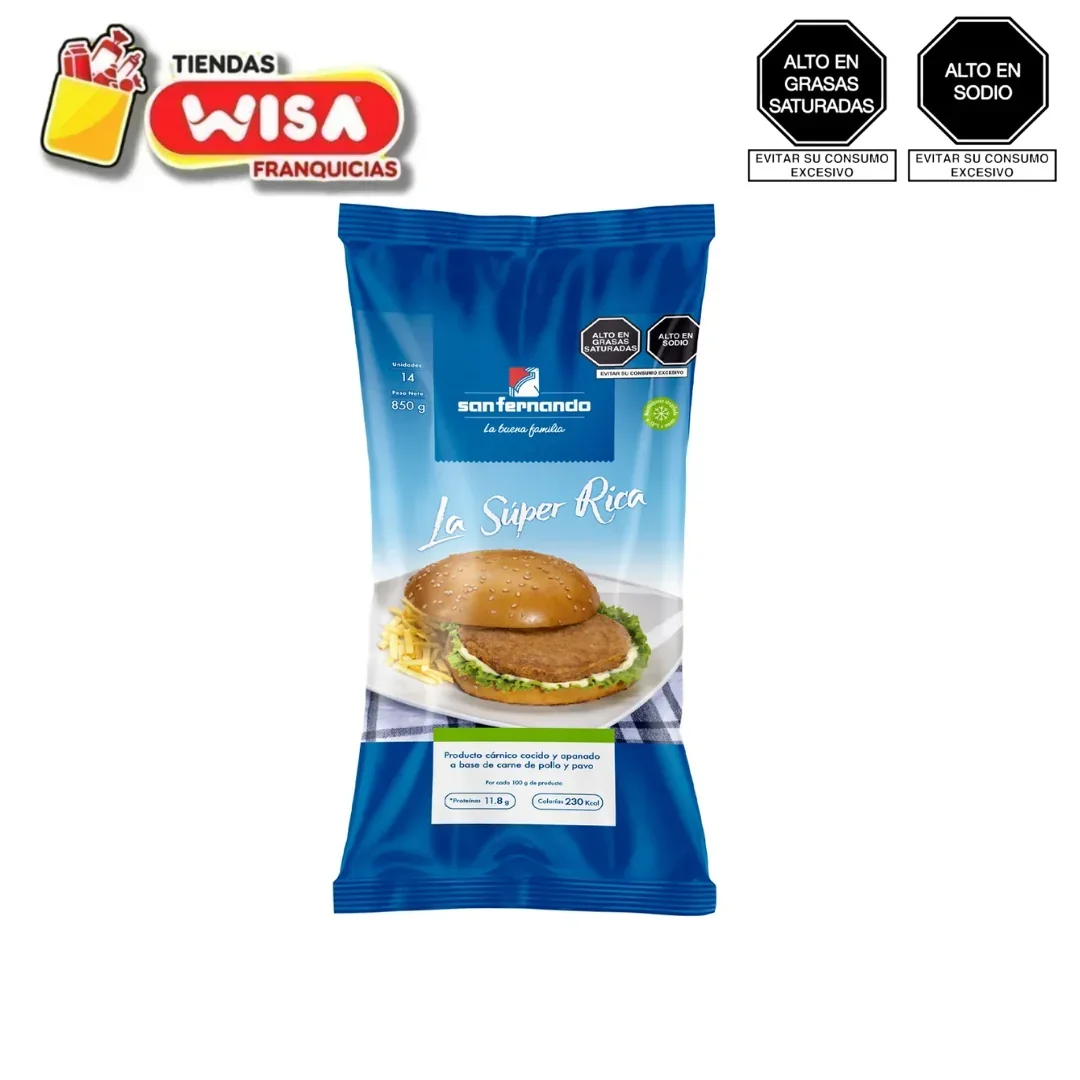 Hamburguesa de Pollo x 14 UND