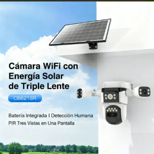 Cámara De Seguridad Solar Triple Lente Wifi Exterior 10 Zoom 4