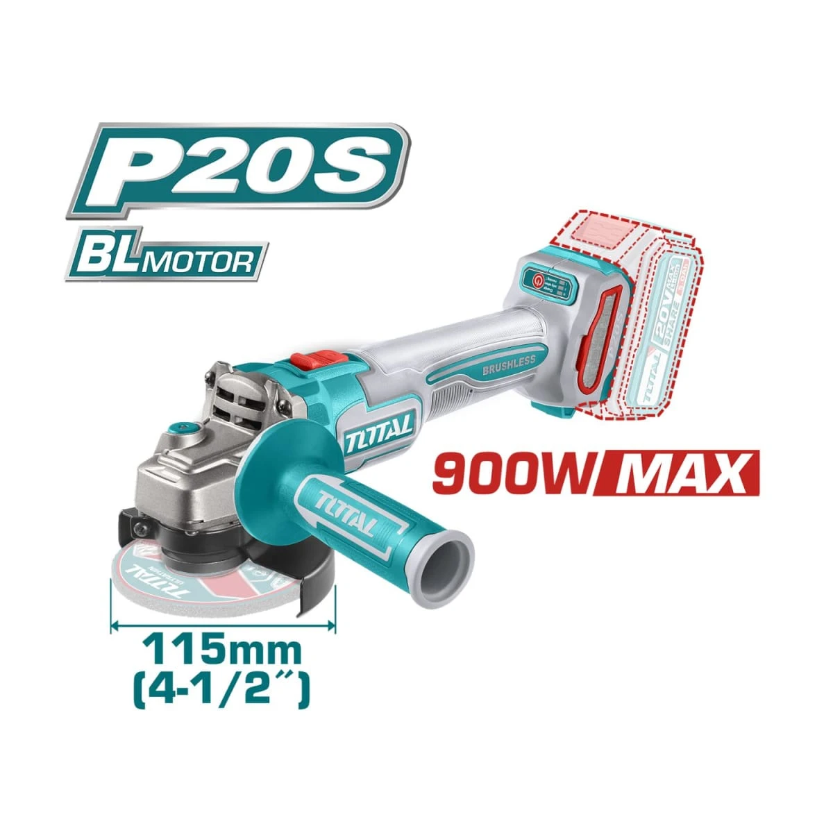 TOSLI240789 Combo llave de impacto 850nm + aspiradora + amoladora industrial total  2