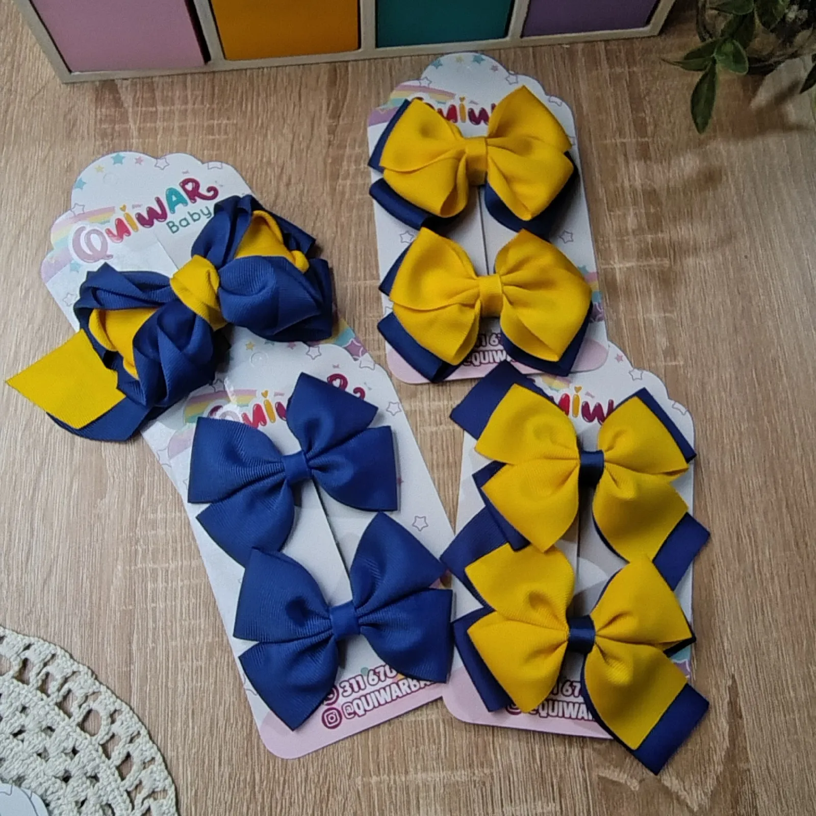 Set Escolar Amarillo y Azul Rey