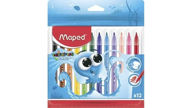 Mapped estuche con 12 plumines delgados 