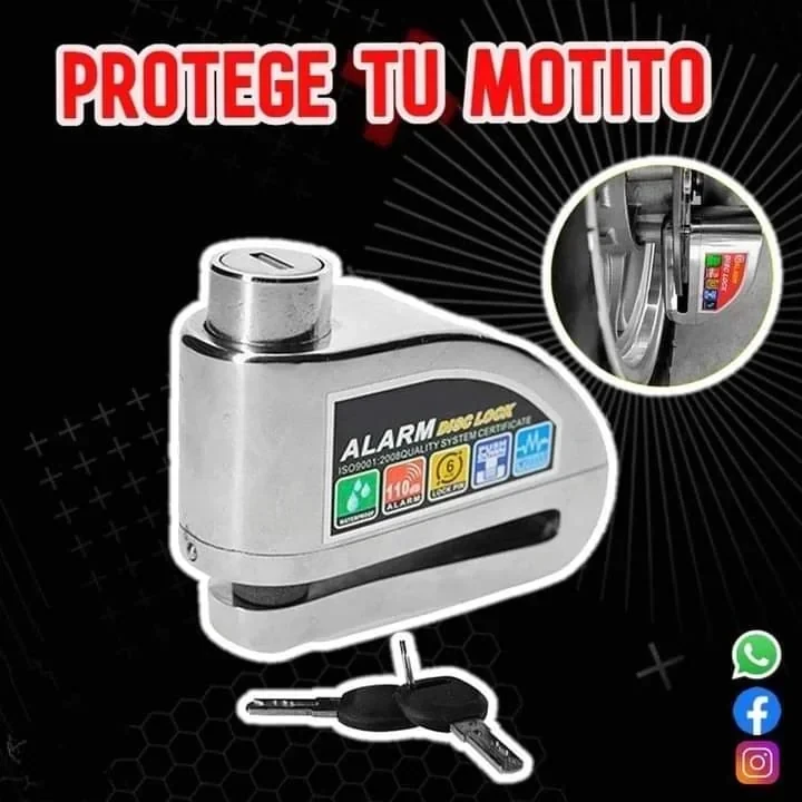 CANDADO DE DISCO CON ALARMA