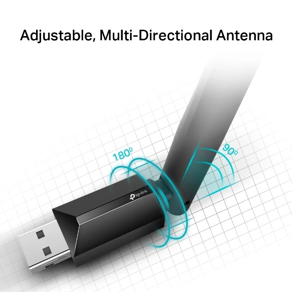 Adaptador USB de banda dual inalámbrico de alta ganancia AC600 7