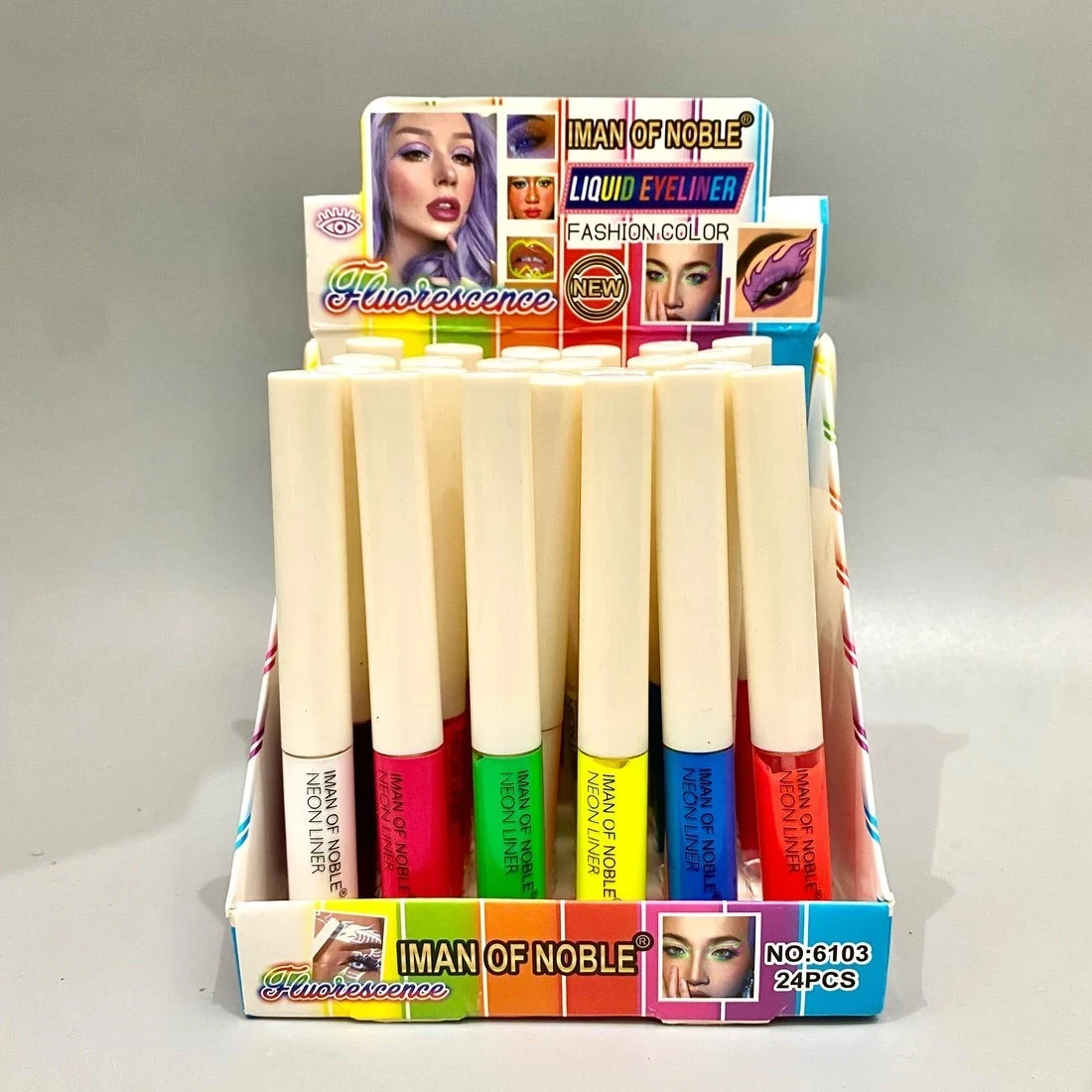 DELINEADOR NEON TAPA BLANCA 
