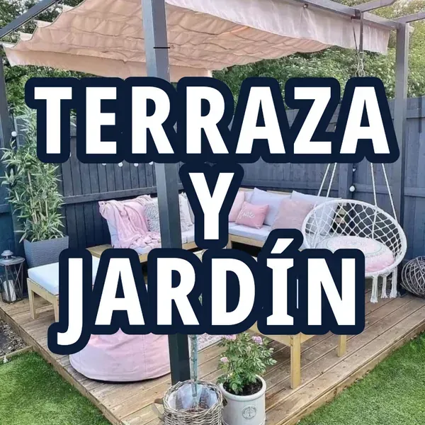 terraza y jardin