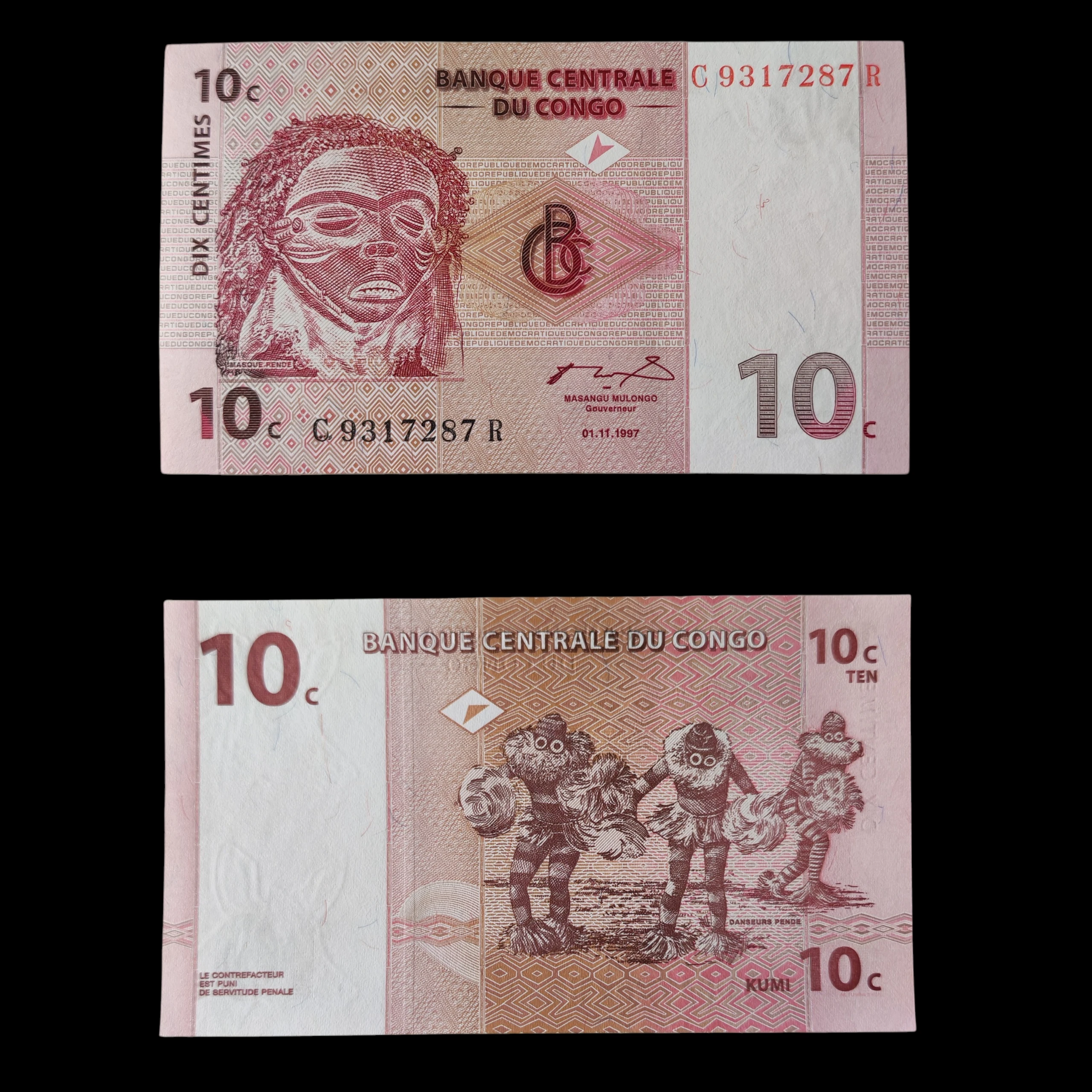 ° Congo 10 centavos UNC