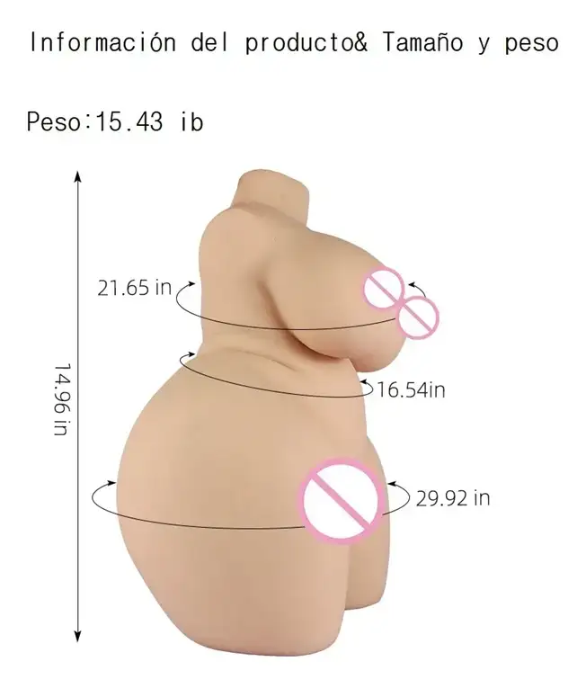 Masturbador Realista Muñeca Sexodoll Vagina Ano Regordete 7 4