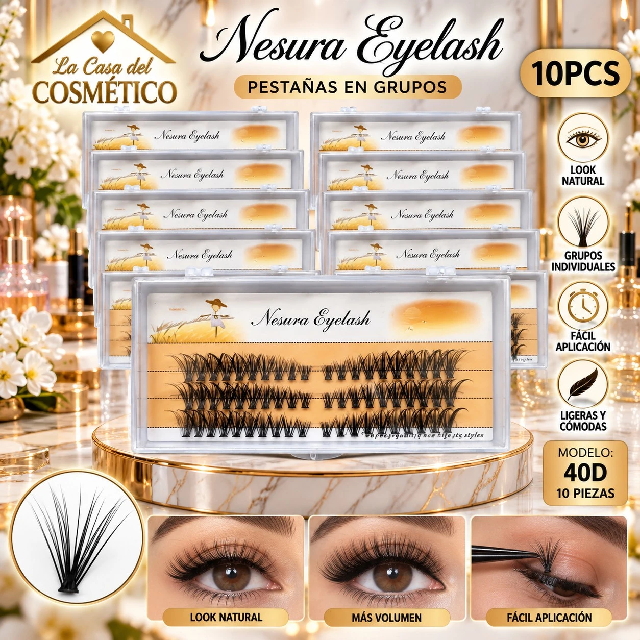 nesura caja de pestañas efecti foxy