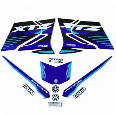 Xtz 125 Calcomanias 2024 Azul con lineas celeste