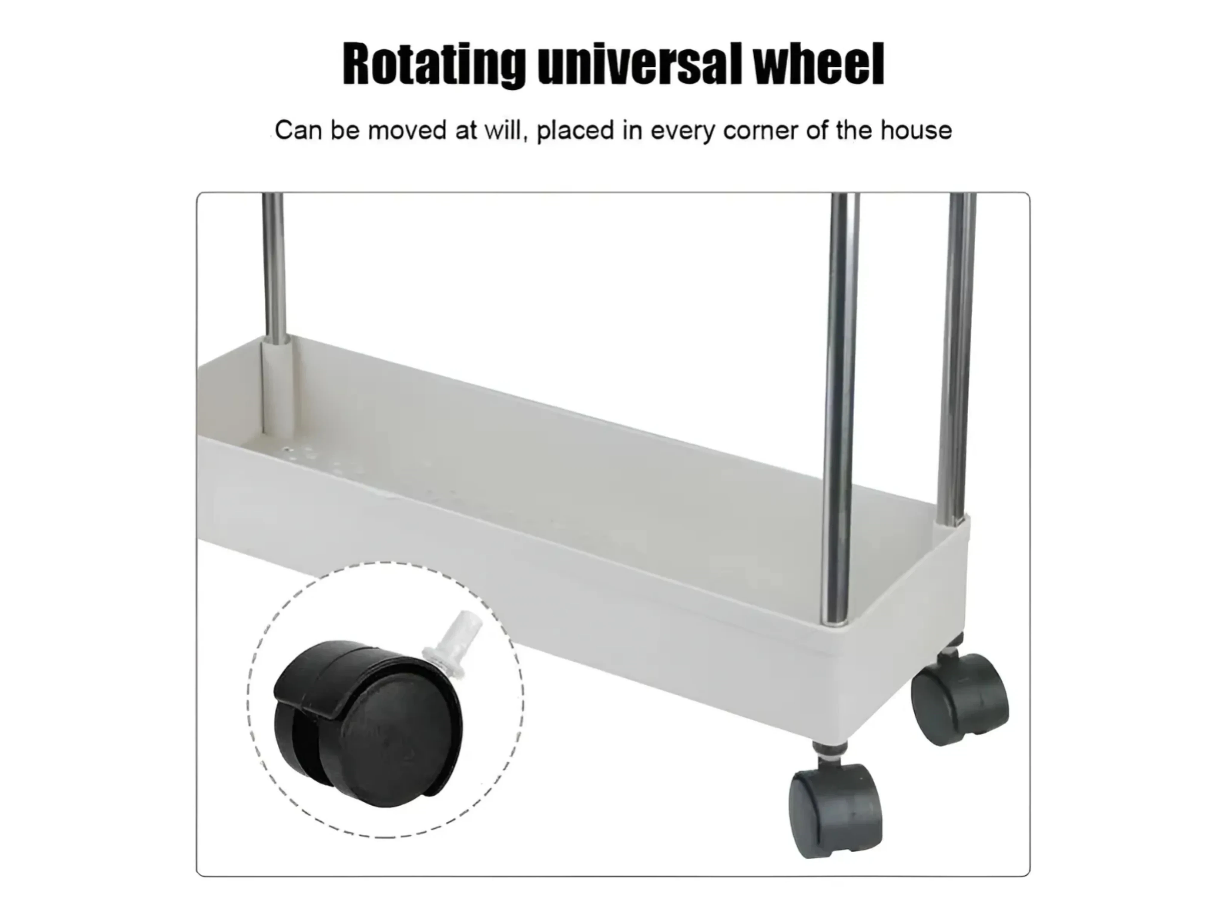 Carro Organizador 4 Niveles Multiuso con Ruedas 4