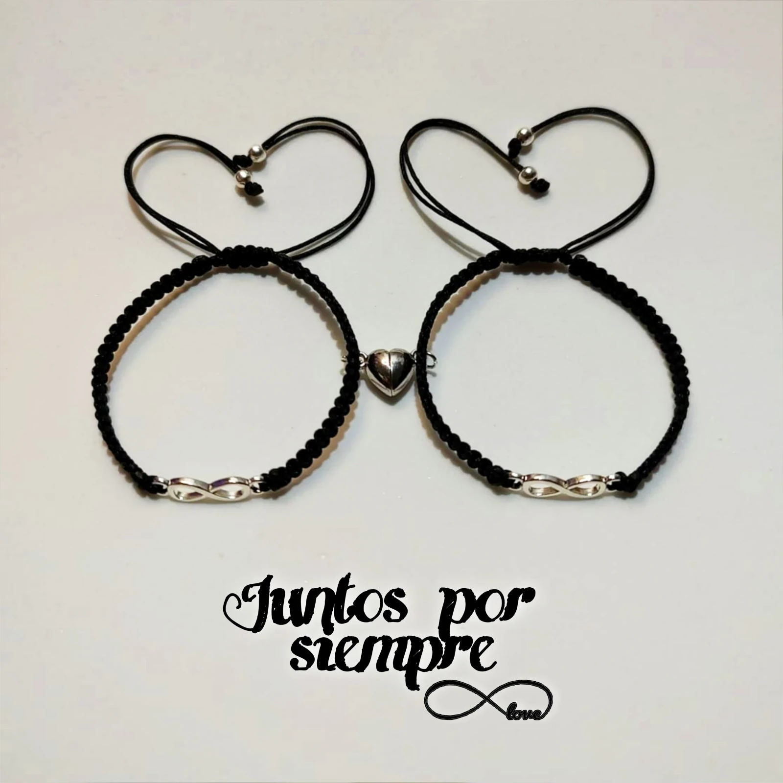 Dúo Pulseras de Infinito Negras 2