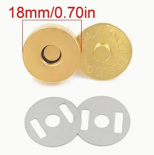 Broche magnetico dorado 18mm