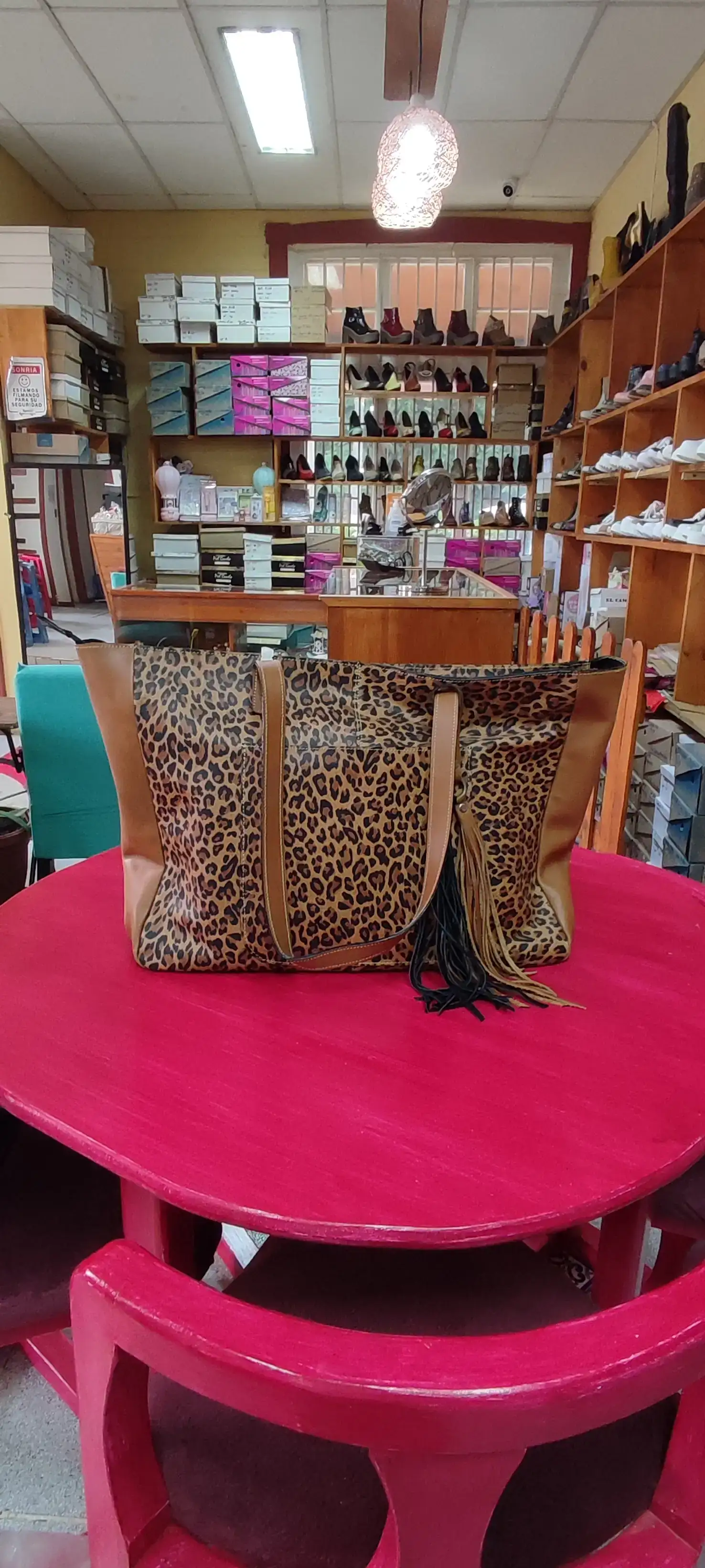 Bolso grande cafe print