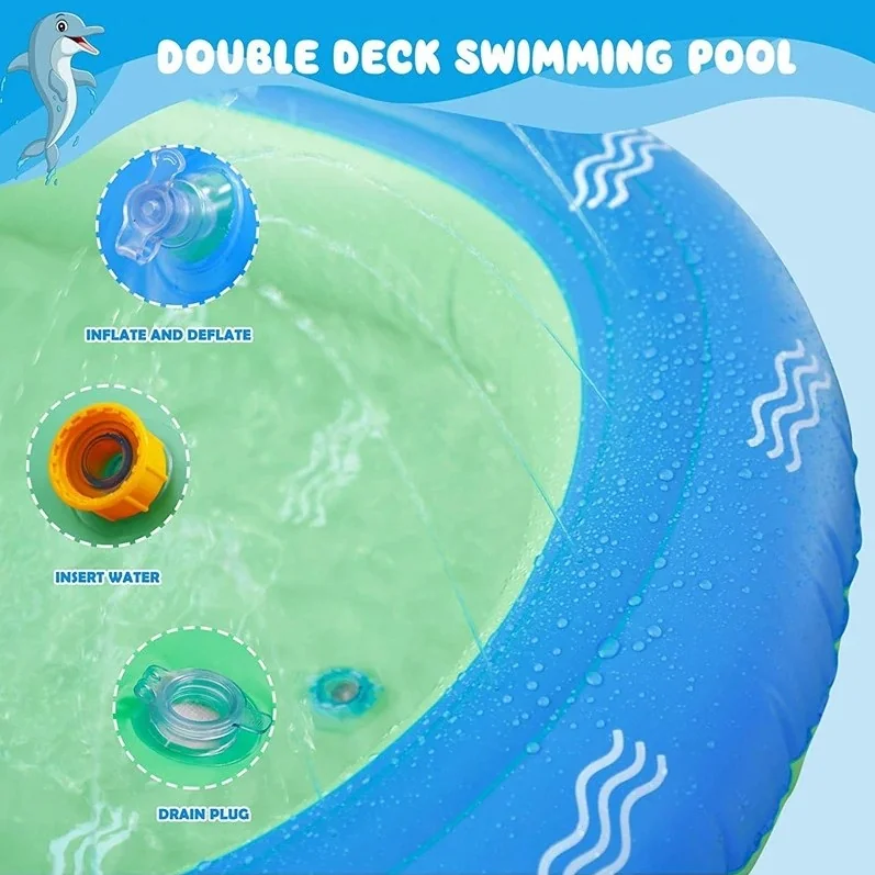PISCINA CON ASPERSORES DELFÍN  3