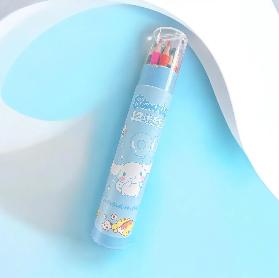 Set de 12 Lápices de Colores Sanrio con Sacapuntas Integrado - Kuromi, Hello Kitty, Cinnamoroll 4