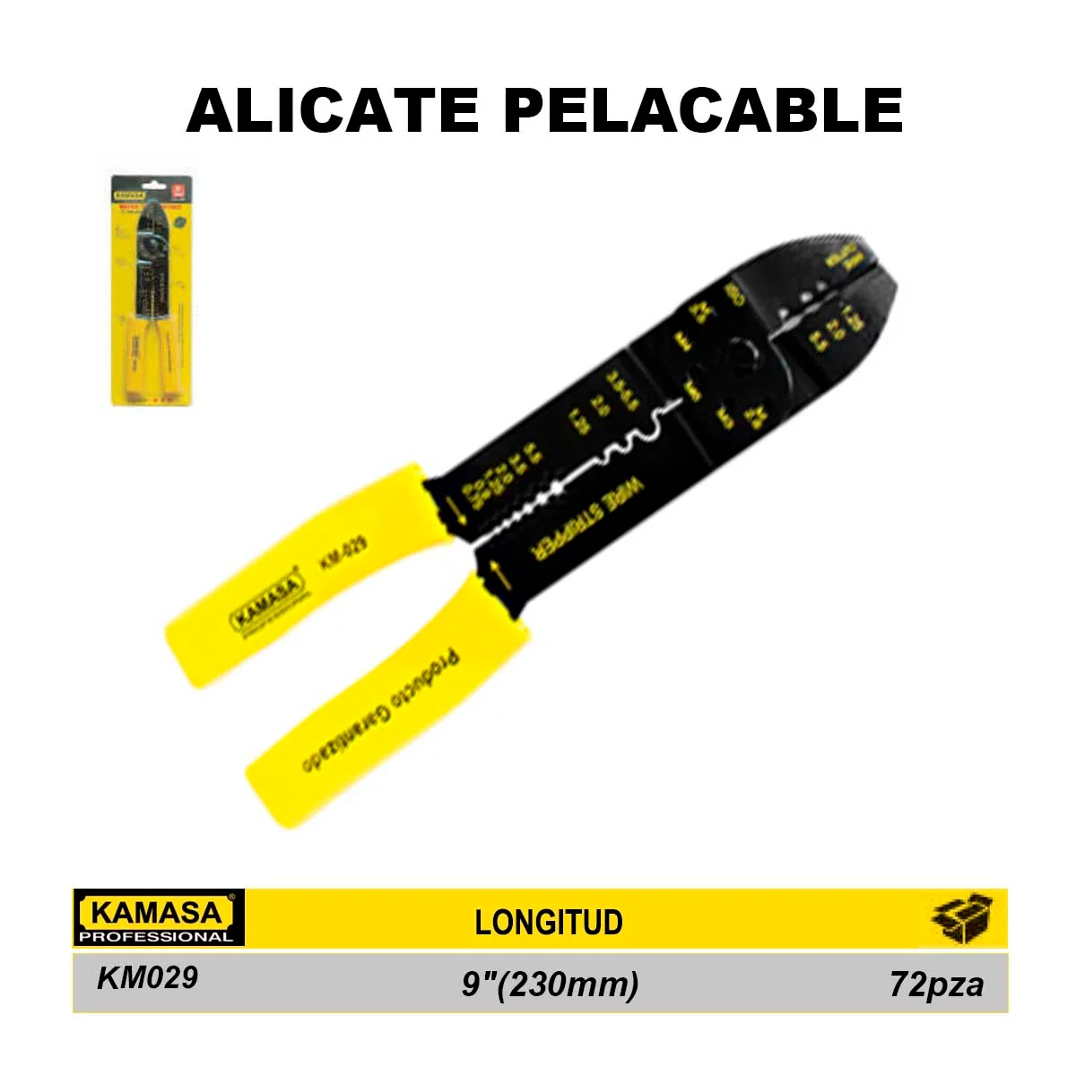 PELACABLE KM 9" ROJO/AMARILLO 