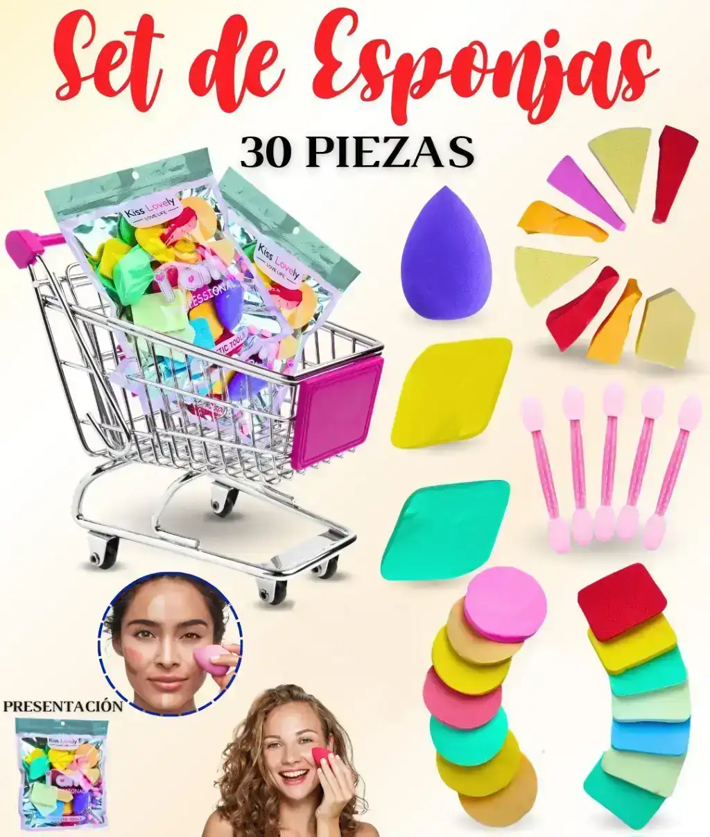 30 Piezas Esponjas para Maquillaje