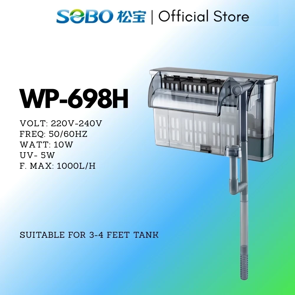 Filtro Externo Sobo Wp-698h 10w 1000l/h 2