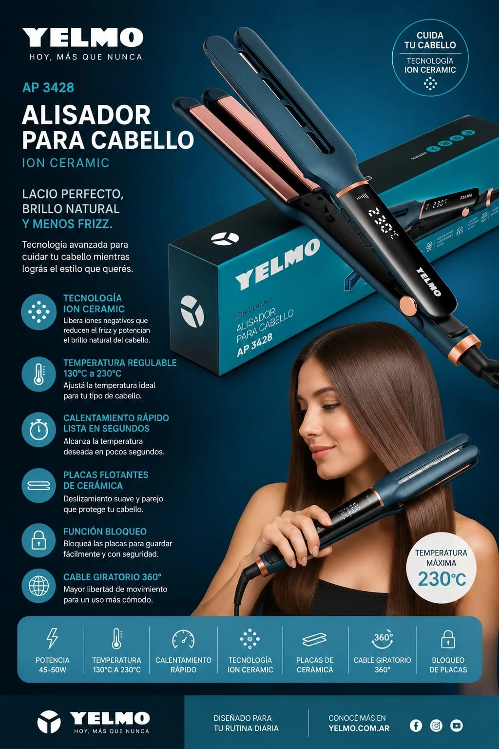 Alisador de cabello Yelmo
