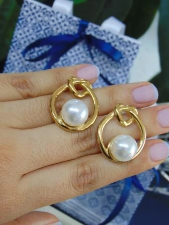 ARETE ACERO DOR NUDO CORA PERLA