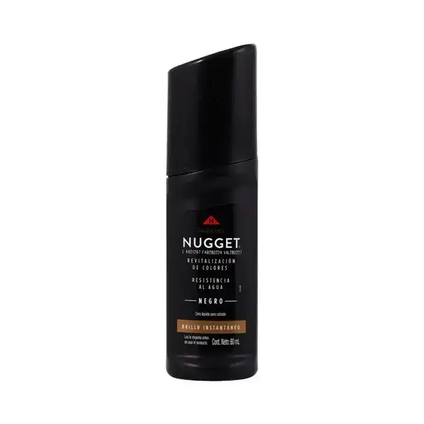 nugget negro 60 ml cera líquida para calzado
