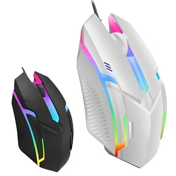 Mouse Gamer Cableado USB Con Luces RGB 