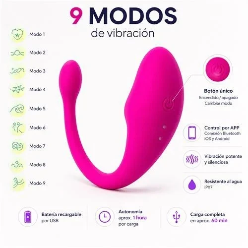 Vibrador Punto G Zenith con Control por App y 9 Modos 3